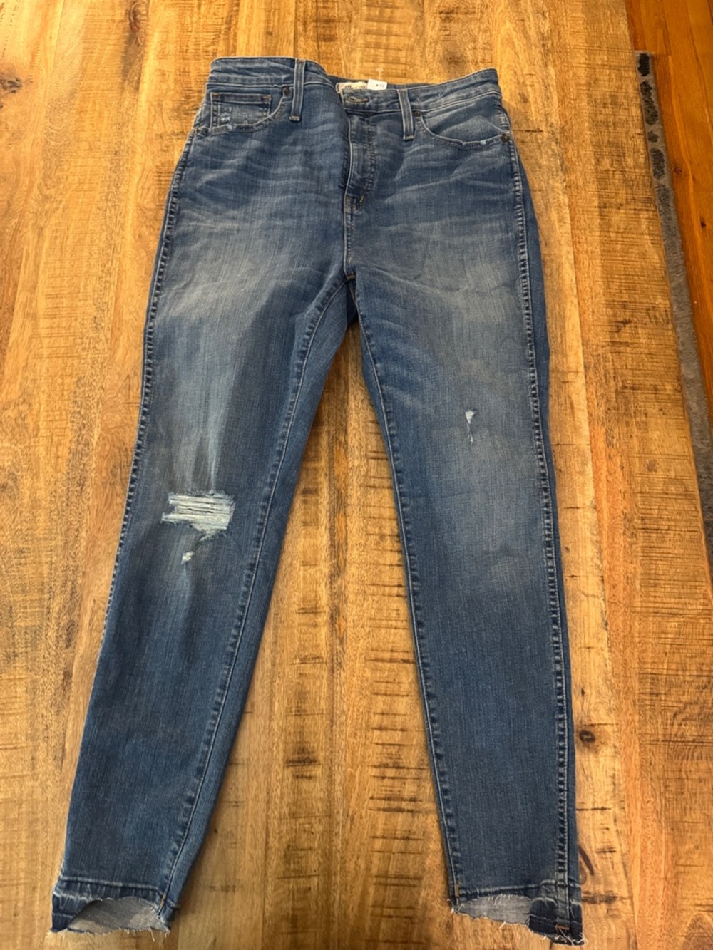 Madewell Women’s blue J9409 Distressed curvy high rise Skinny Jeans NEW NWT 31